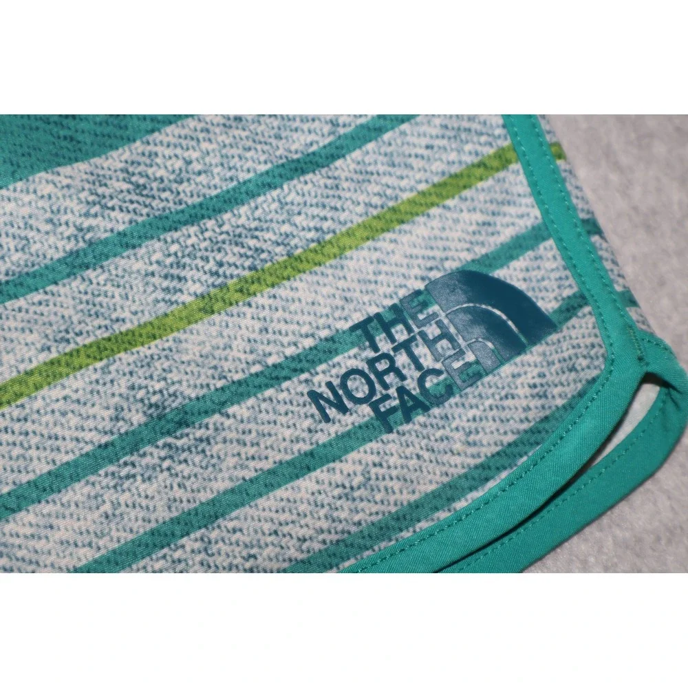 The North Face Board Shorts Mens 32 Green Striped Swim Trunks 7